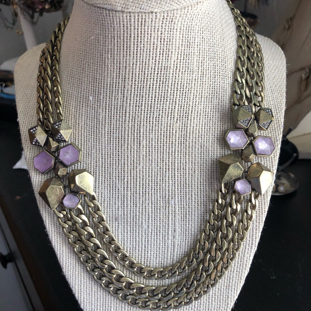 Lovely purple and gold Chloe and Isabel Necklace
